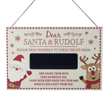 Santa/Rudolph chalk board