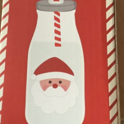 Santa milk bottle with straw